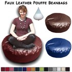 Faux Leather Round Beanbags