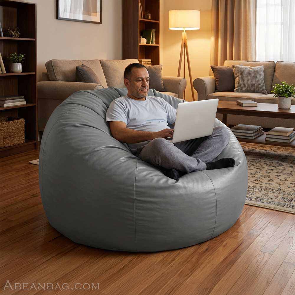 Huge Faux Leather Jumbo Beanbags