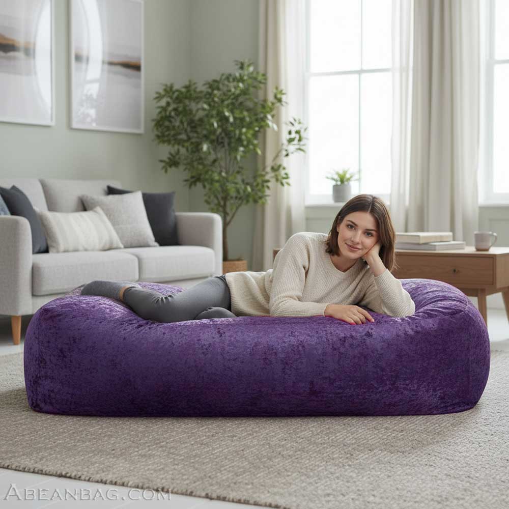 Crushed Velvet Beanbag Beds