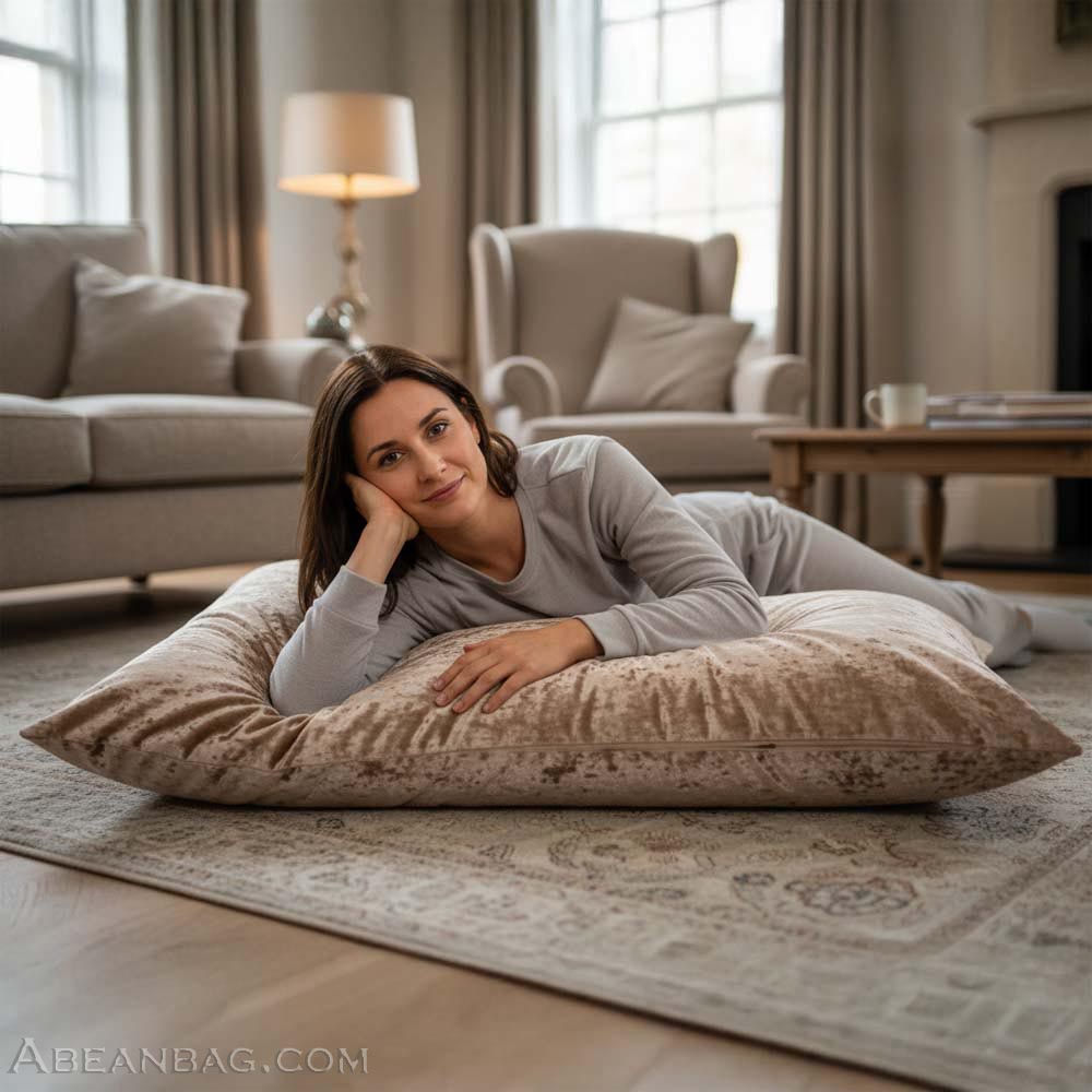 Crushed Velvet Bean Bag Cushions