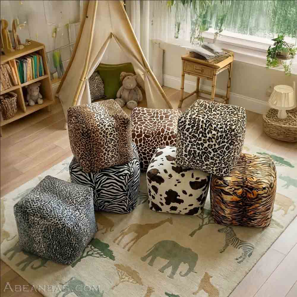 Animal Faux Fur Cubes