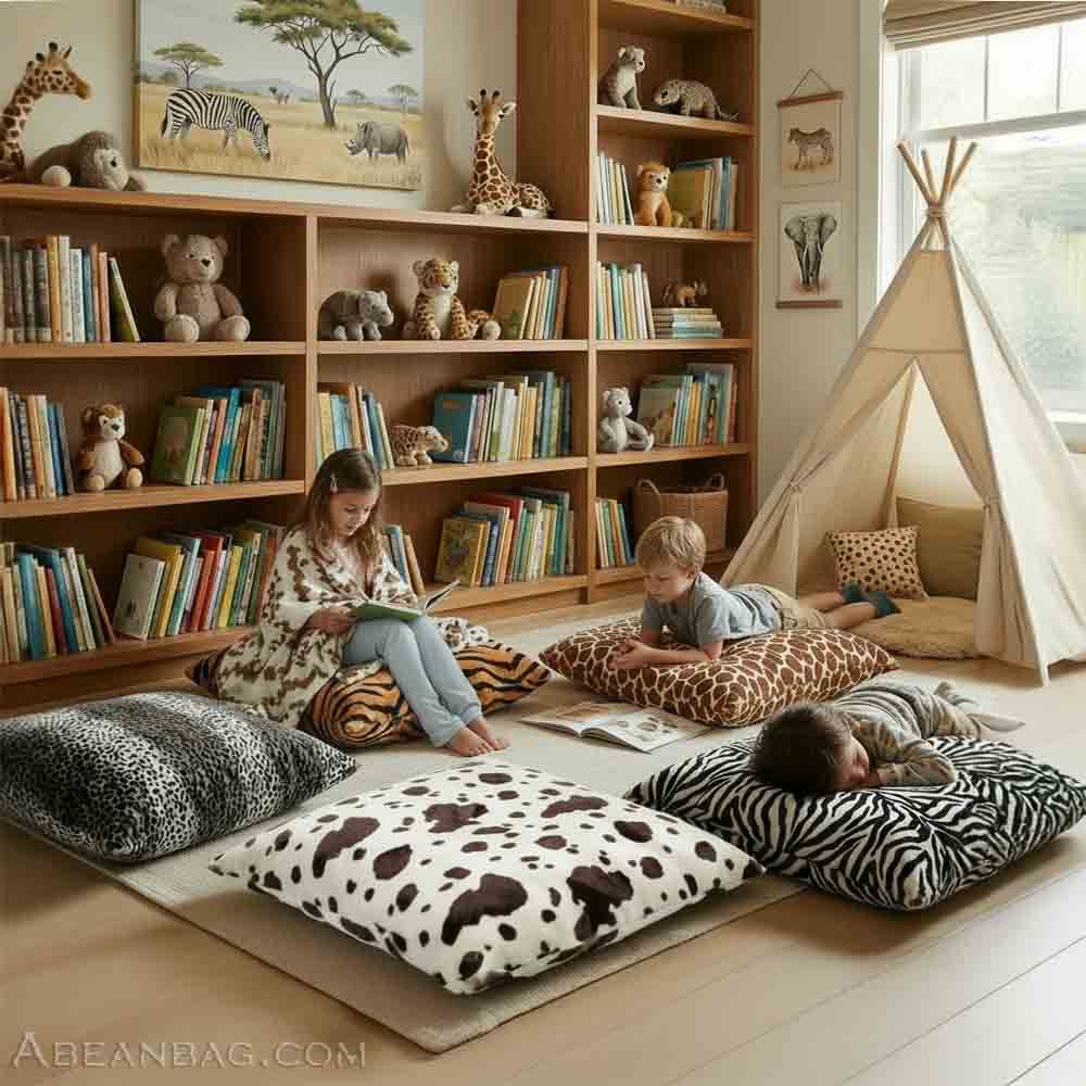 Faux Fur Bean Cushions Pony Skin