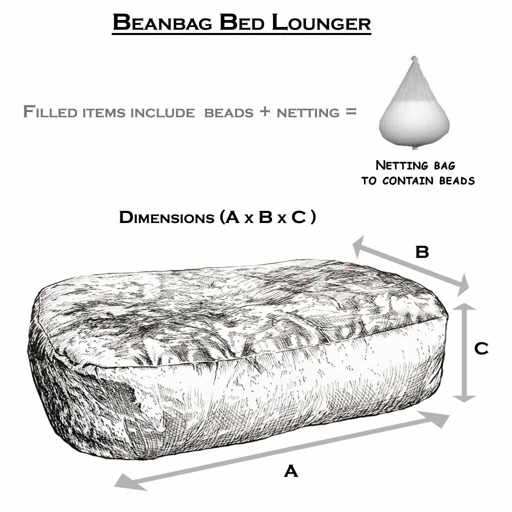 Crushed Velvet Beanbag Beds